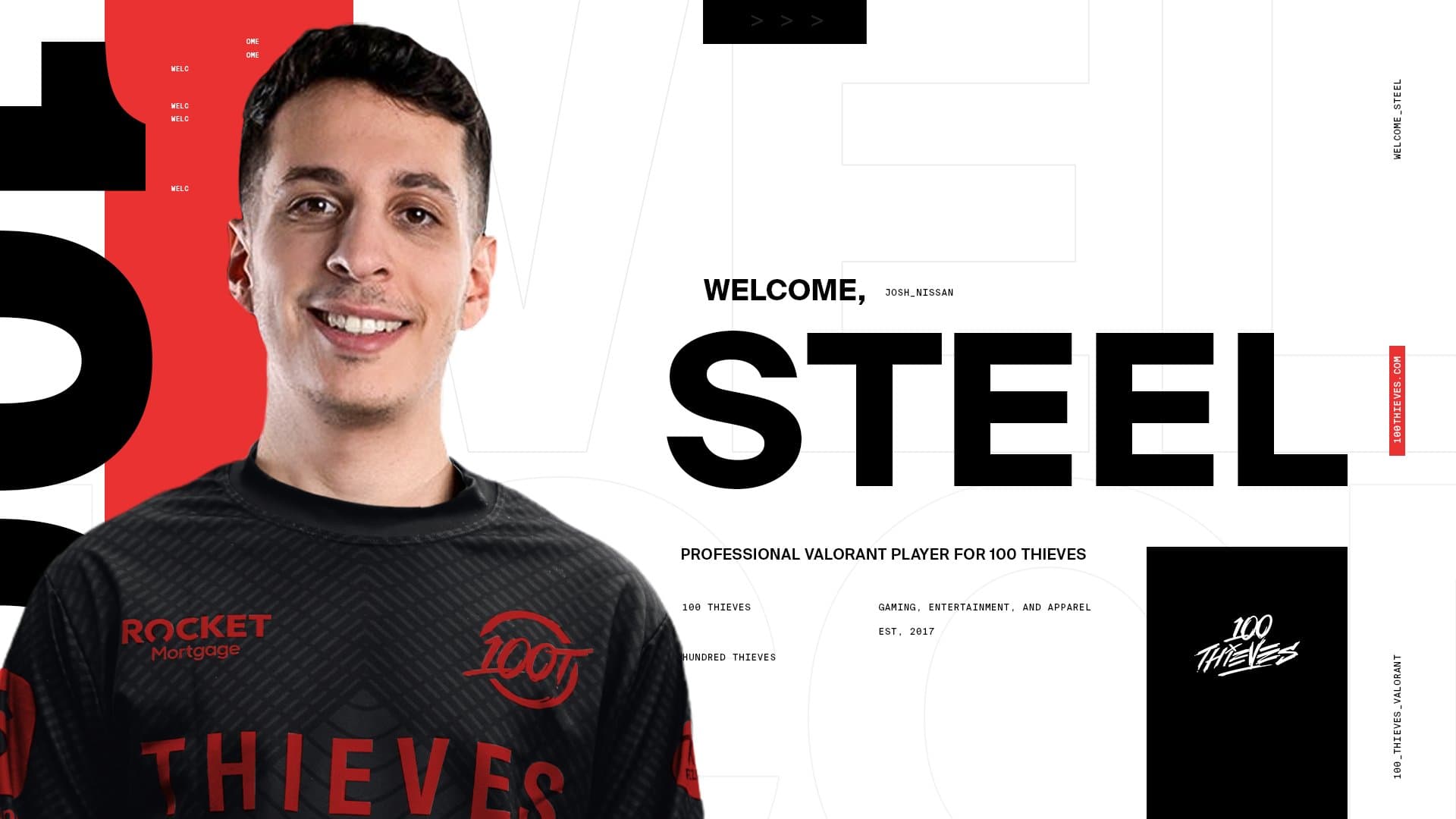 100 Thieves 簽下steel入VALORANT隊伍