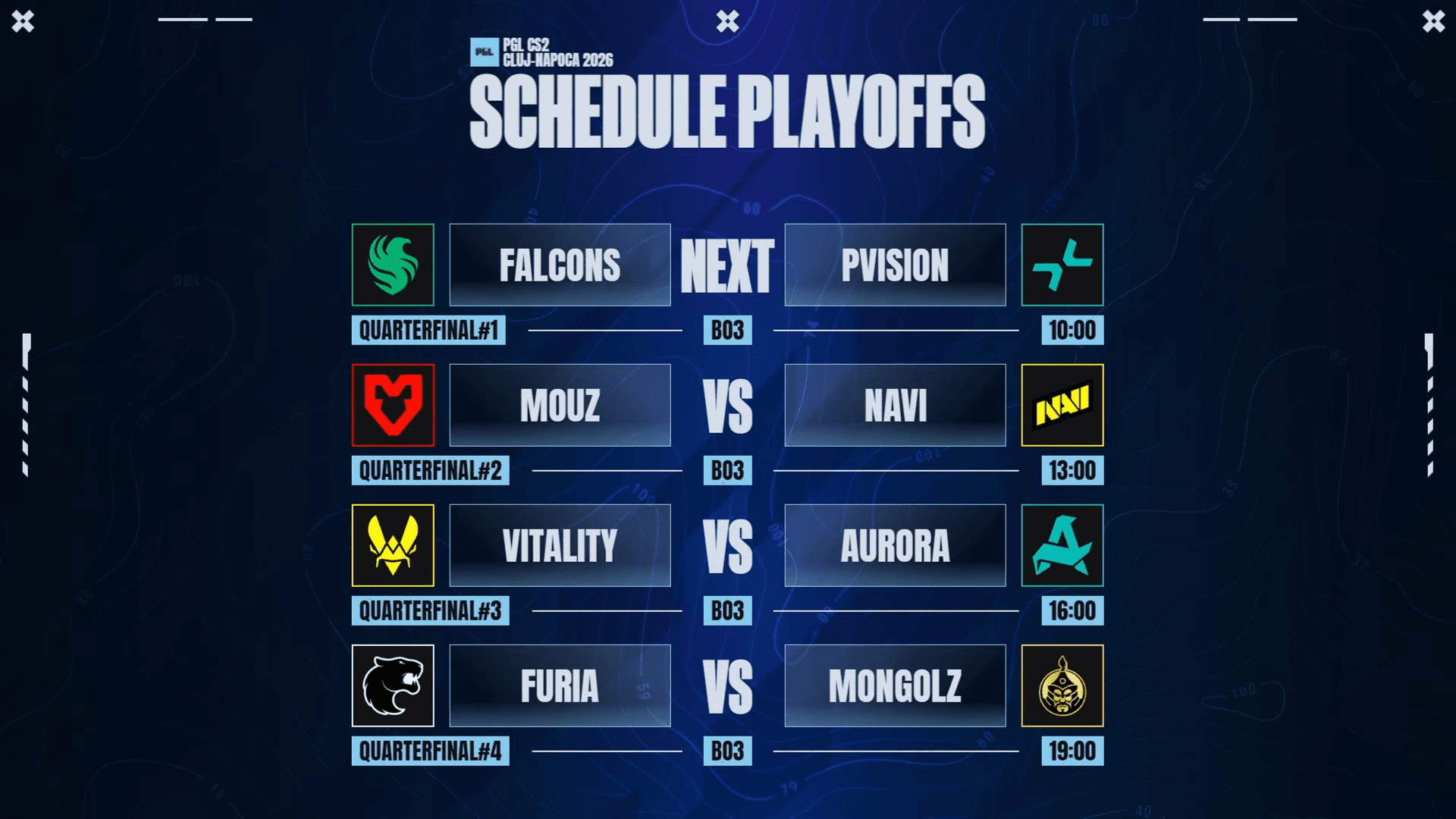 PGL克盧日-納波卡八強今開賽，Falcons再戰PARIVISION