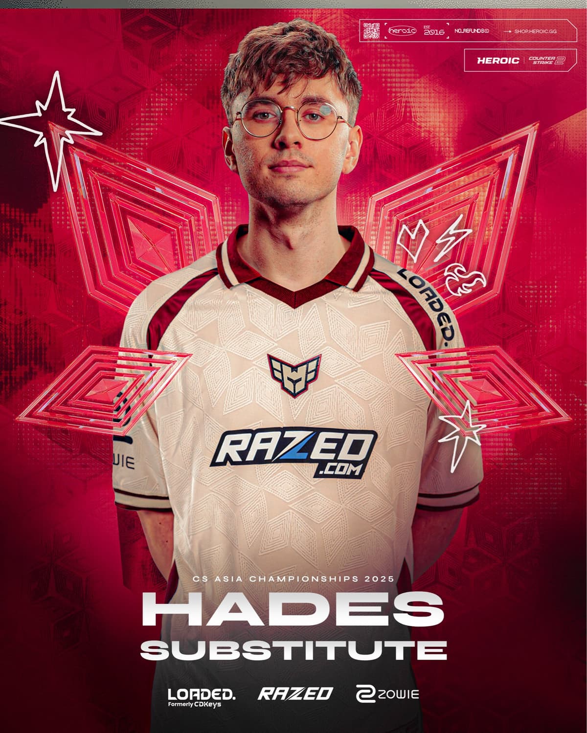 HEROIC 找來 hades 出戰CAC 2025 - TomorrowLAN Counter-Strike