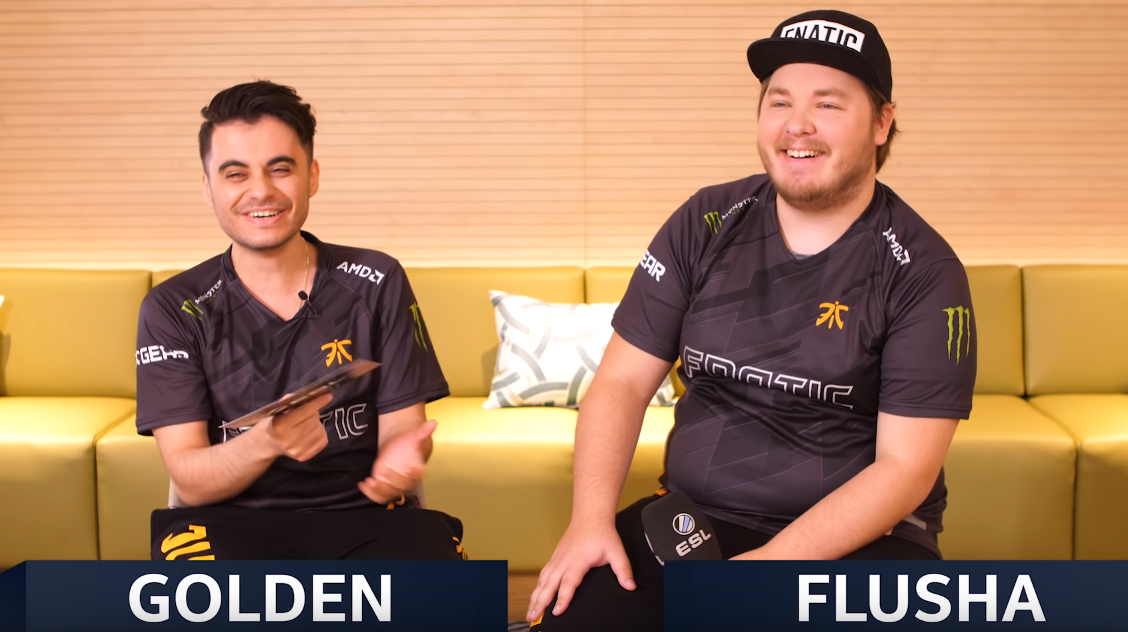 Flusha & Golden Imitating CS:GO Weapon Sounds | 
Photo courtesy of IEM Sydney 2018